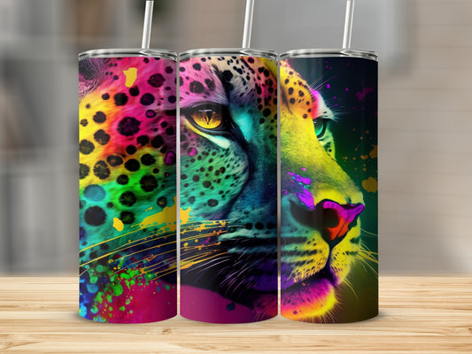 Colorful Leopard Print Stainless Steel Tumbler product