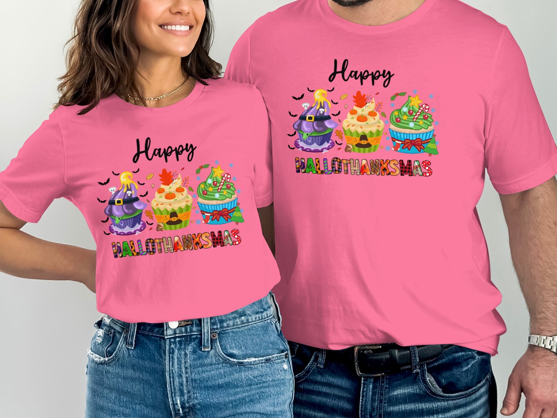 Happy Hallowthankmas Graphic T-Shirt for Halloween