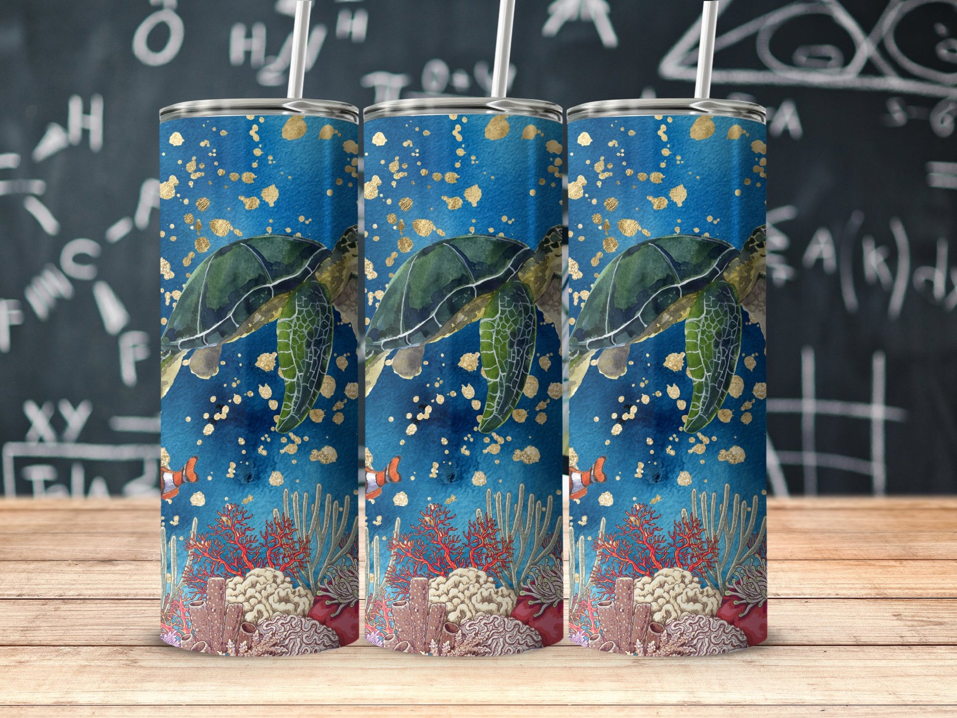 Oceanic Turtle Design Vacuum Insulated Tumbler product