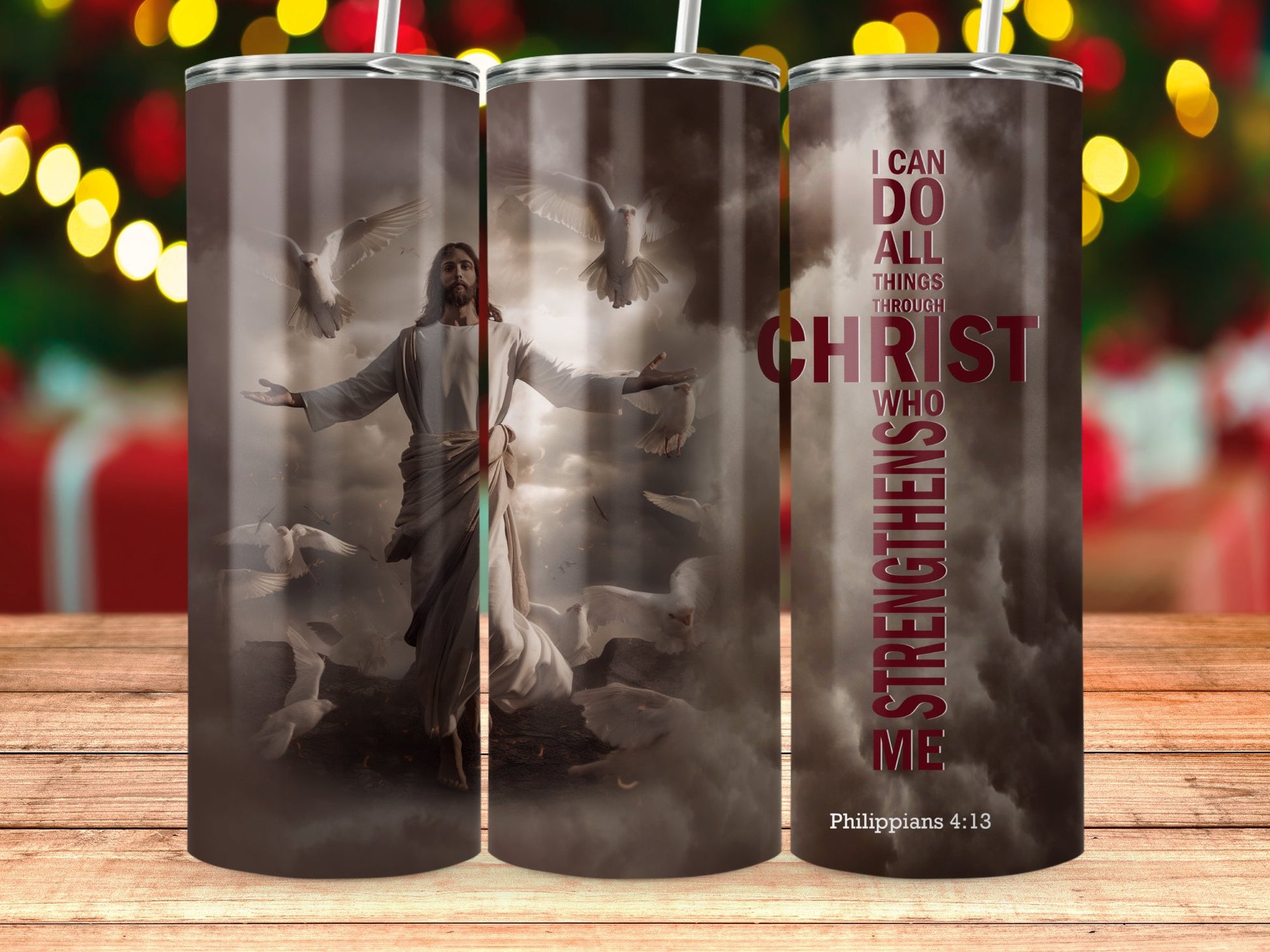 Inspirational Philippians 4 13 Tumbler Product