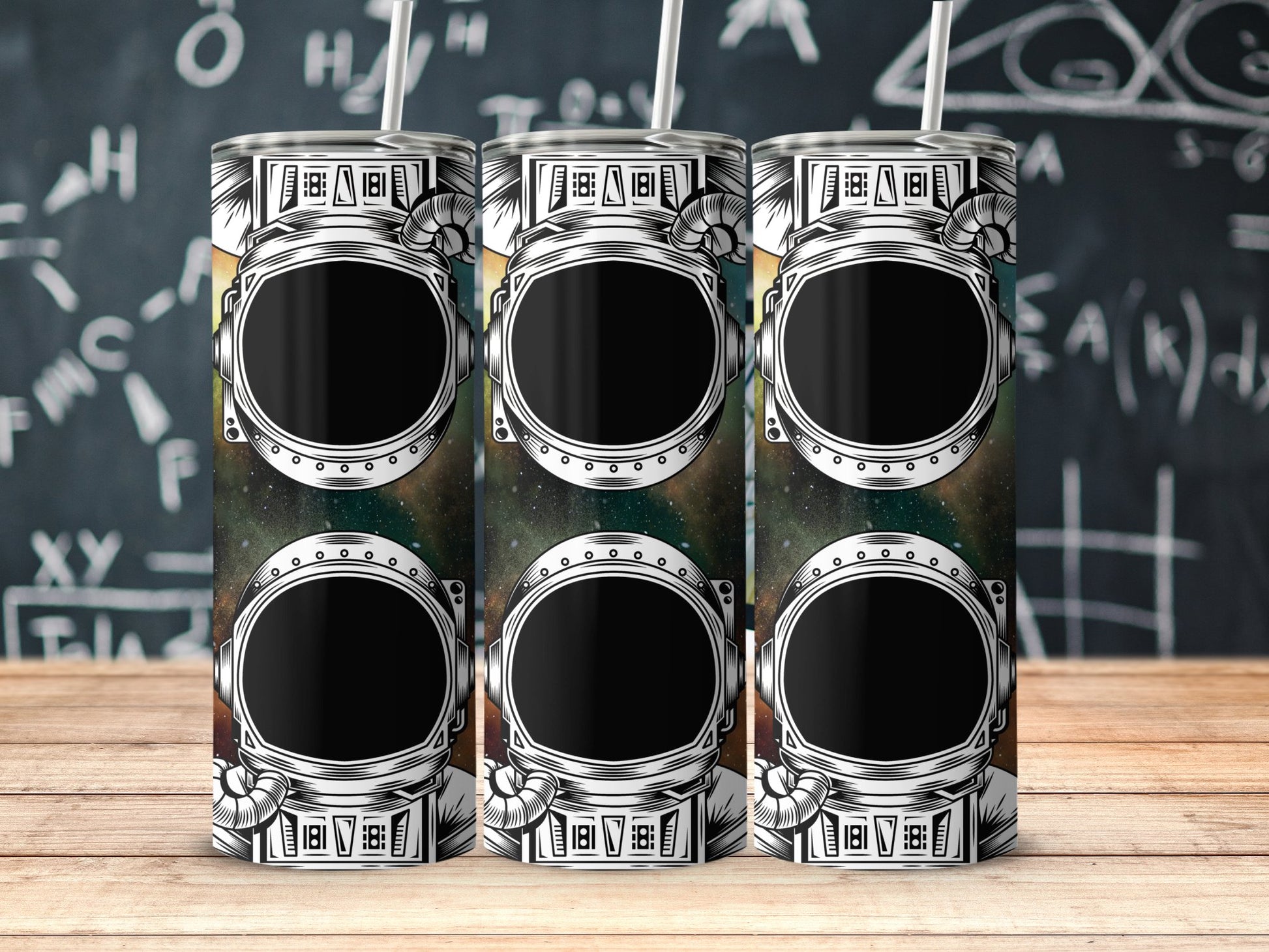 Astronaut Themed Tumbler with Space Background product