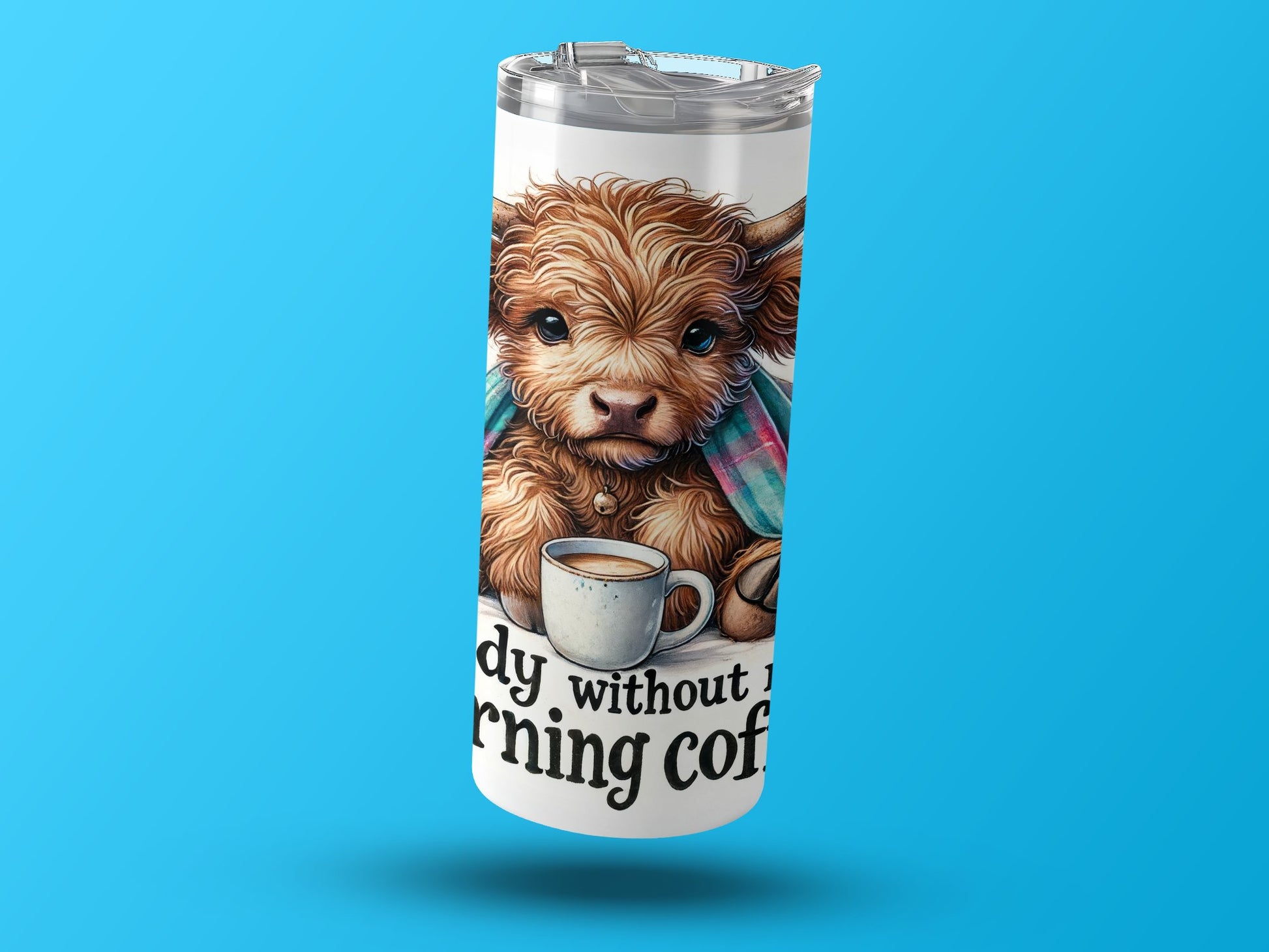 Adorable Cow and Coffee Tumbler for Morning Coffee product type