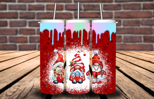 Gnome Red Christmas Tumbler