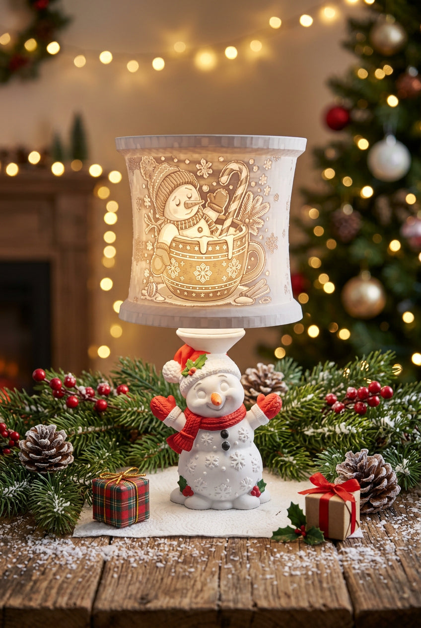 Snowman Lamp Digital Download - 3D Print File