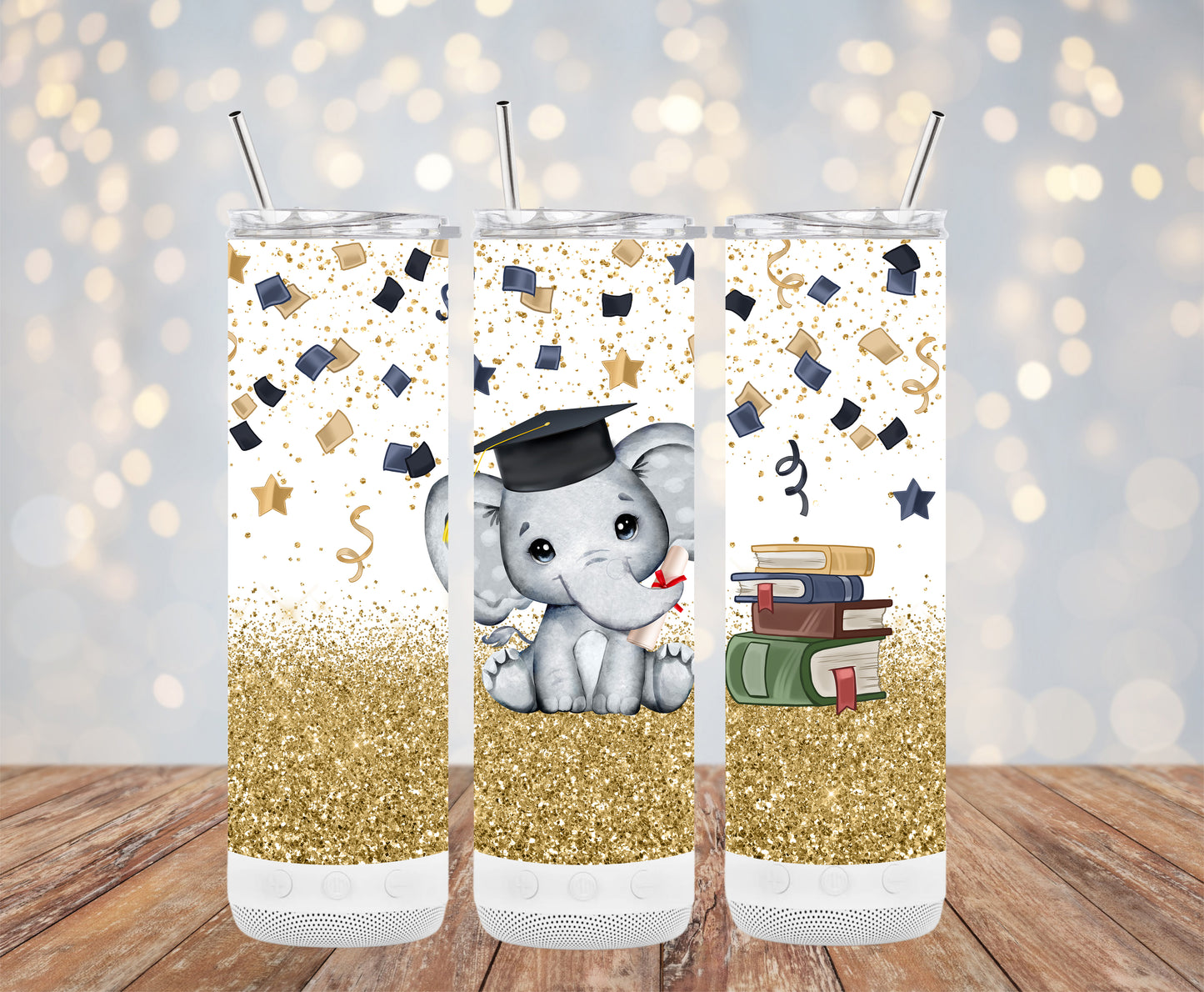 Cute Graduation Elephant (Graduation Tumbler)