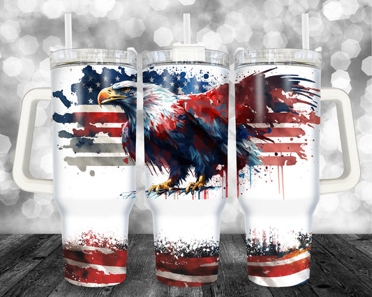 Patriotic Eagle with American Flag 90406