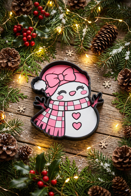 Snowman Girl Trinket Tray – 3D Printed Christmas Decor