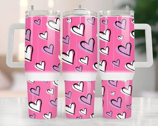 Valentine Hearts 40 oz. Tumbler