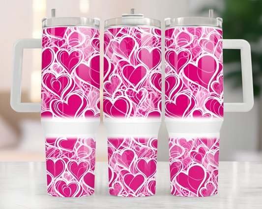 Valentine Hearts 40 oz. Tumbler