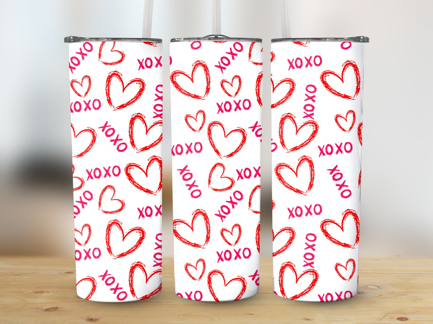 XOXO Hearts (Valentine Tumbler)