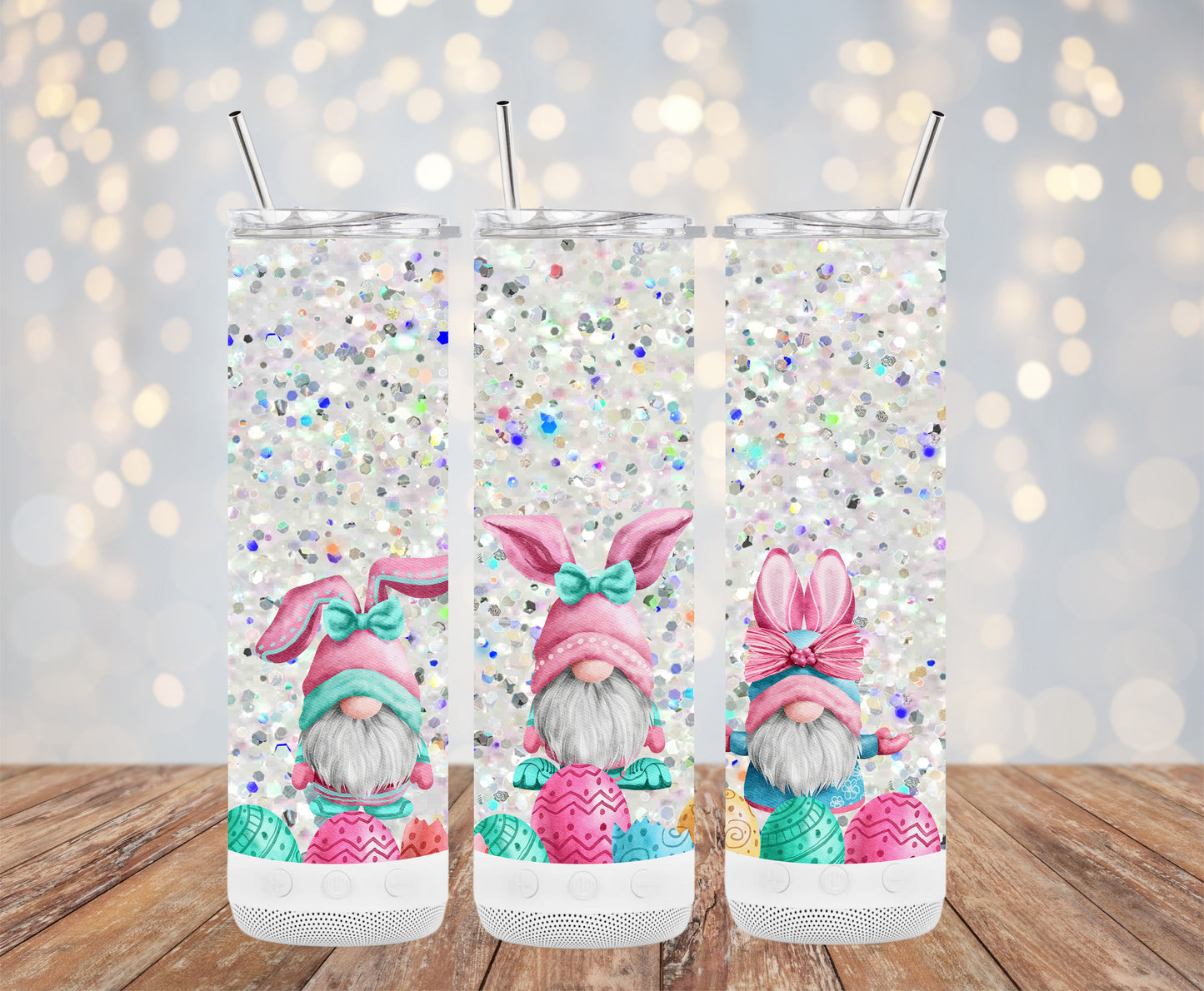 Gnome Glitter Looking (Easter Tumbler)