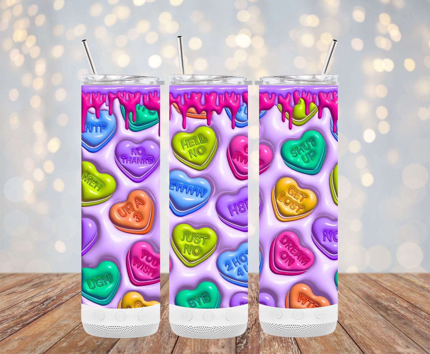 Sweetheart Candy Puff Drip (Valentine Tumbler)