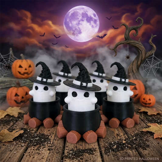 Witch Ghost Clicker – 3D Printed Halloween Fidget