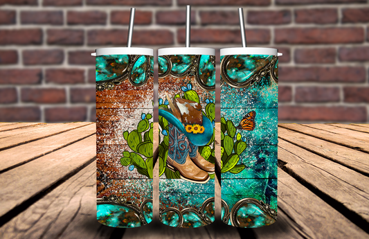 Western Cowboy Boots Tumbler