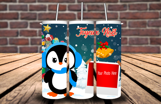 Cute Penguin Joyeux Noël Tumbler