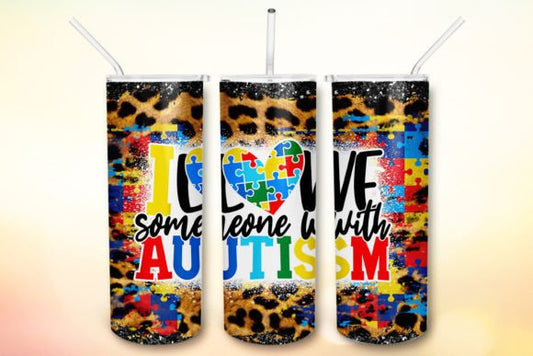 I love someone with Autism Tumbler