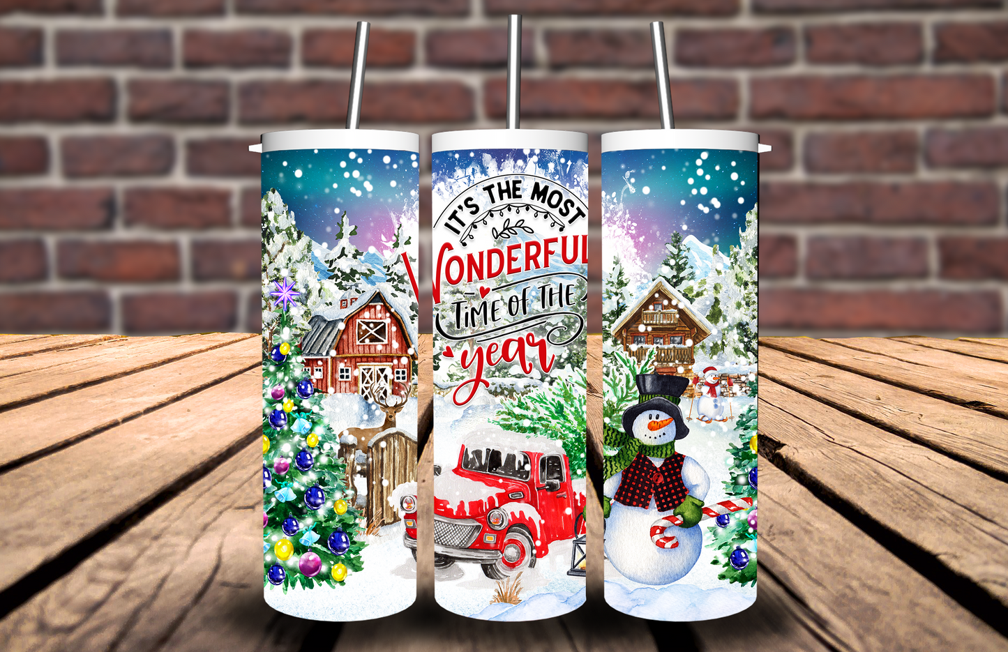 Its the Most Wonderful Time of the Year Snowman Tumbler