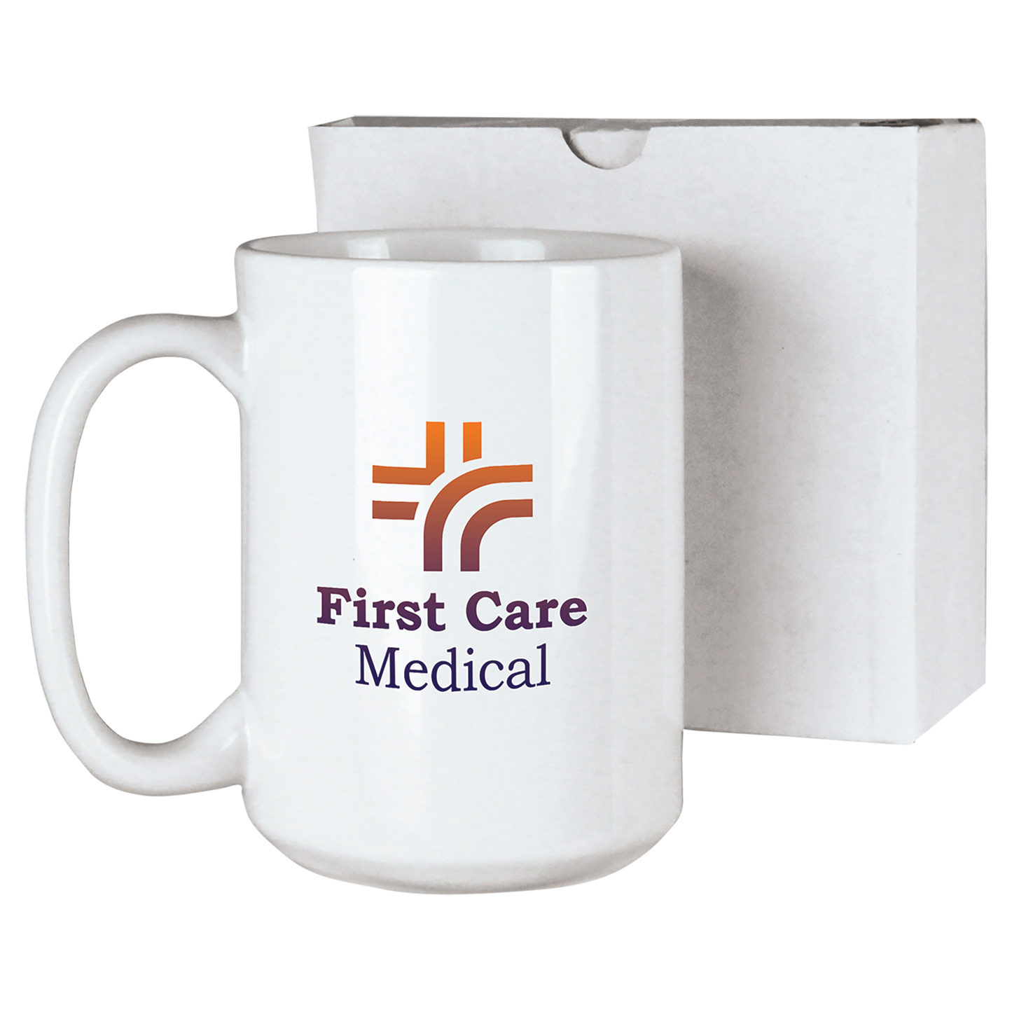 15 oz. White Sublimatable Ceramic Mug with White Box