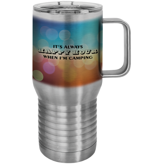 Sublimatable Polar Camel 20 oz. Stainless Steel Travel Mug w/Slider Lid