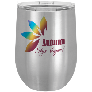 Stainless Steel 12 oz. Sublimatable Polar Camel Stemless Wine Tumbler with Lid