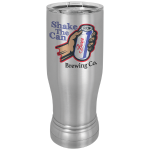 Stainless Steel Sublimatable 14 oz. Polar Ca!l Pilsner with Clear Lid